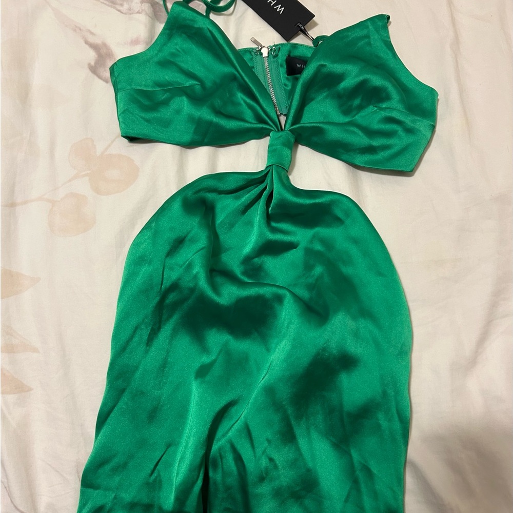 White Fox Boutique Green Mini Dress
